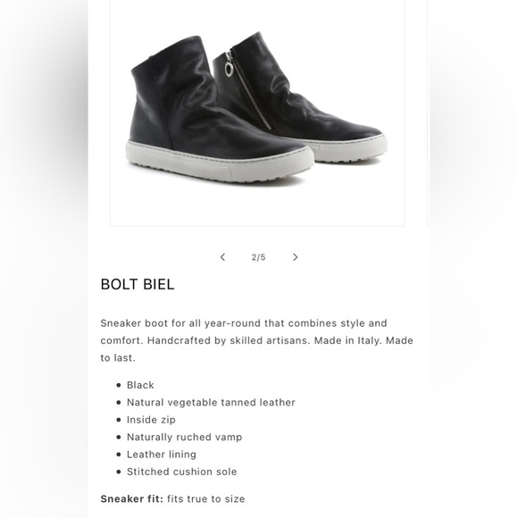 FIORENTINI + BAKER Black Leather Sneaker Shoe, Size 36.5, Excellent Condition - Picture 13 of 14